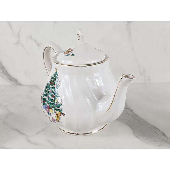 Salem China Christmas Eve Teapot w/ Lid Coffee Mug Teacup 10oz Year 50s x3 Vtg - Picture 7 of 16